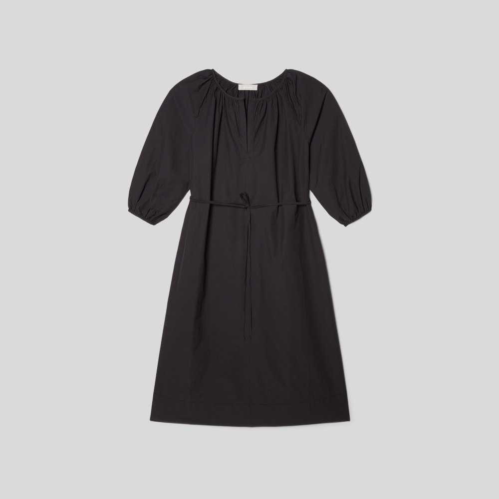 The Raglan Sleeve Poplin Dress | Black
