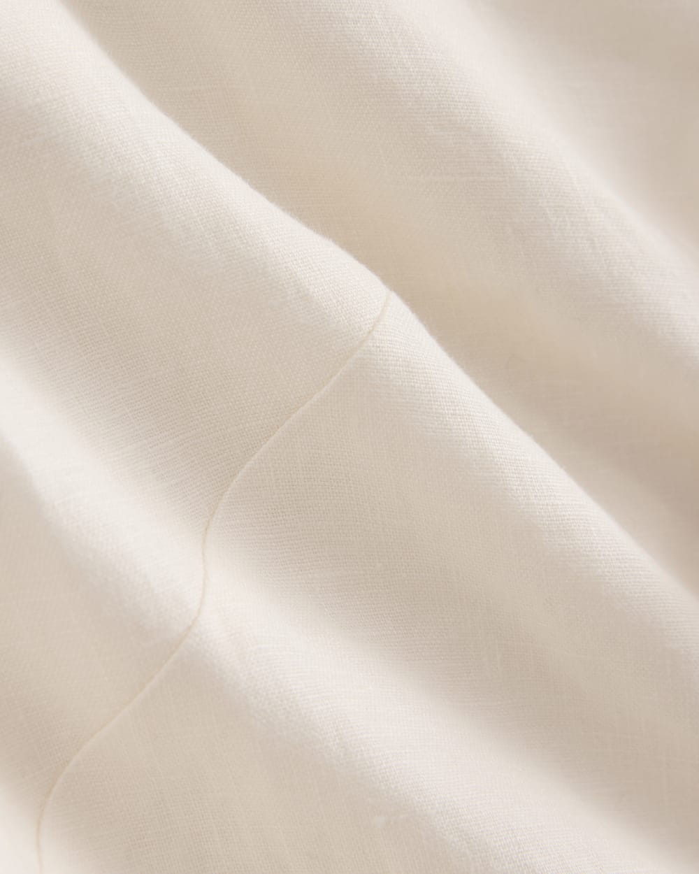 Tie-Front Scallop Tank in Linen | Bone