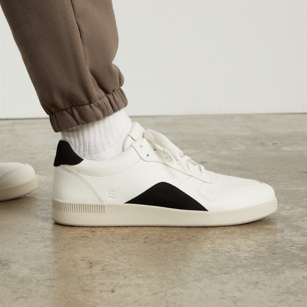 The ReLeather庐 Court Sneaker | Off White / Black