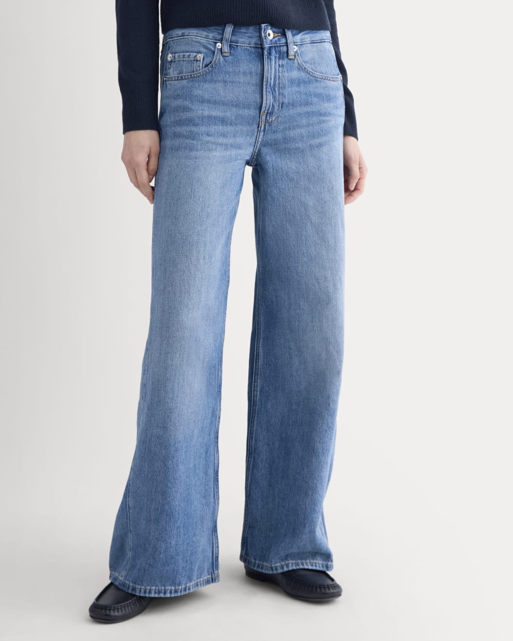 Paneled Wide-Leg Jean | Tungsten Scratch