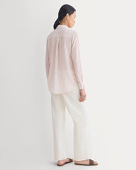 The Must-Have Shirt in Washable Silk | Bone / Rose