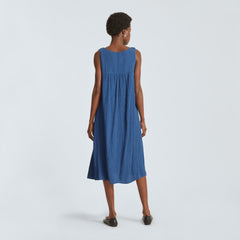 The Naia鈩?Ripple Tank Dress | Deep Blue