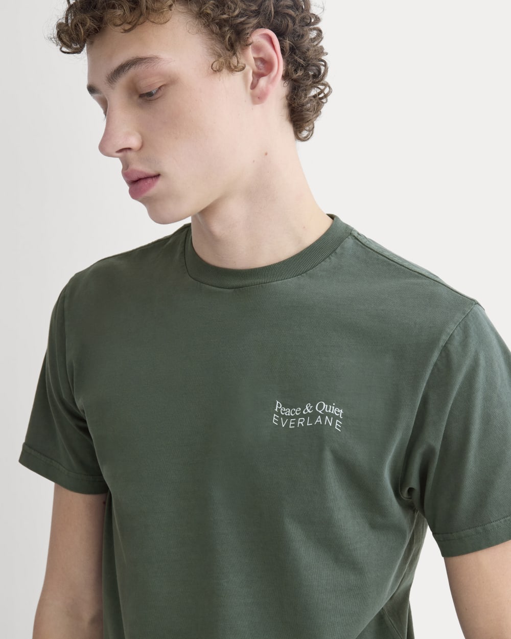 ESENSMOD x Peace & Quiet Graphic Logo Tee | Pine