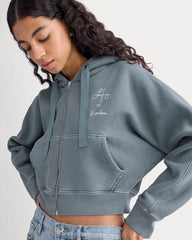 ESENSMOD x The Laufey Foundation Cropped Full-Zip Hoodie | Vintage Indigo