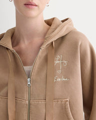ESENSMOD x The Laufey Foundation Cropped Full-Zip Hoodie | Weathered Clay