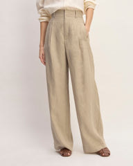 The Linen Way-High庐 Drape Pant | Trench Coat Khaki