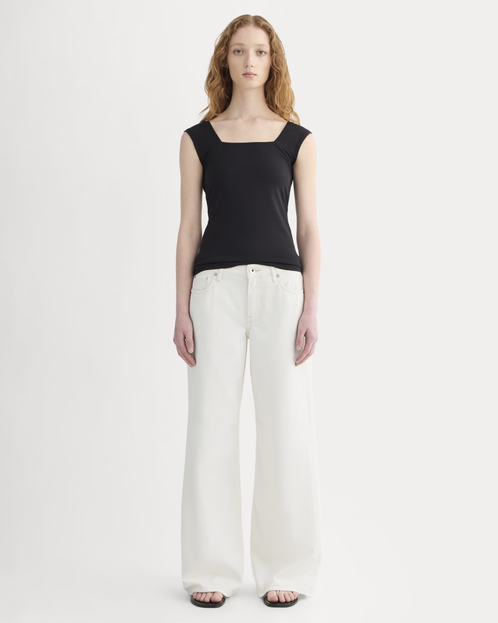 The Form Square-Neck Tank | Black