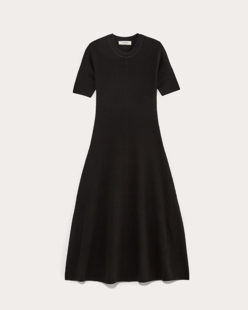 The Ribbed Sweater Dress | Black