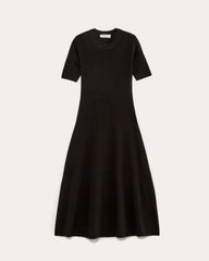 The Ribbed Sweater Dress | Black