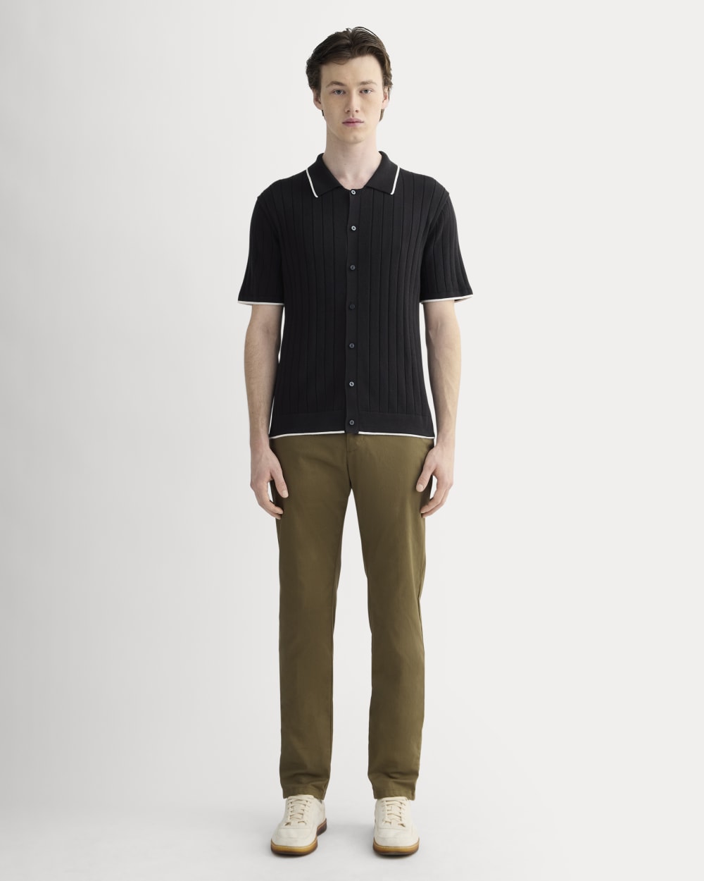 The No-Sweat Button-Down Polo | Black