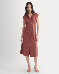 Muscle Shirtdress in Lightweight Cotton | Henna Red