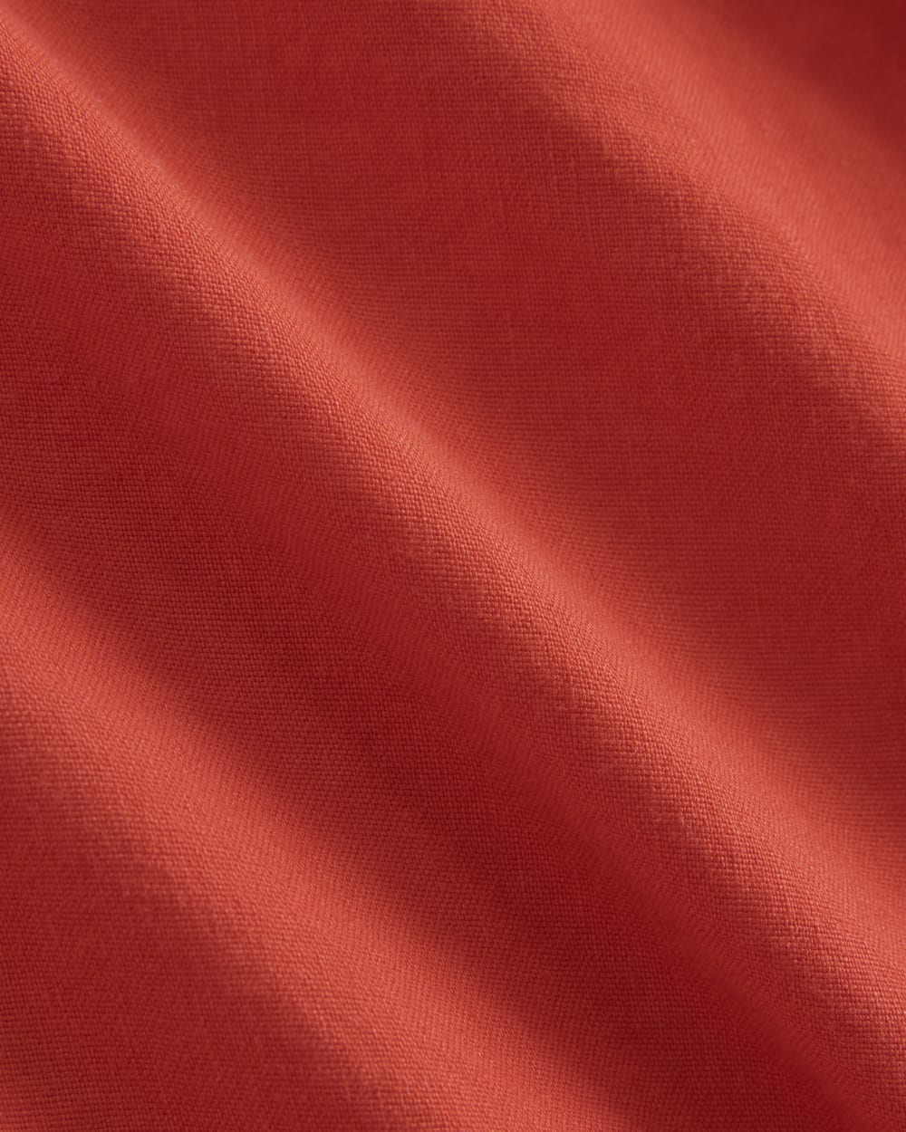 Mini Shift Dress in Stretch Linen | Fiery Red