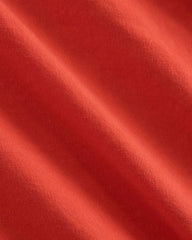 Mini Shift Dress in Stretch Linen | Fiery Red