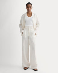 The Linen Way-High庐 Drape Pant | Natural Chambray