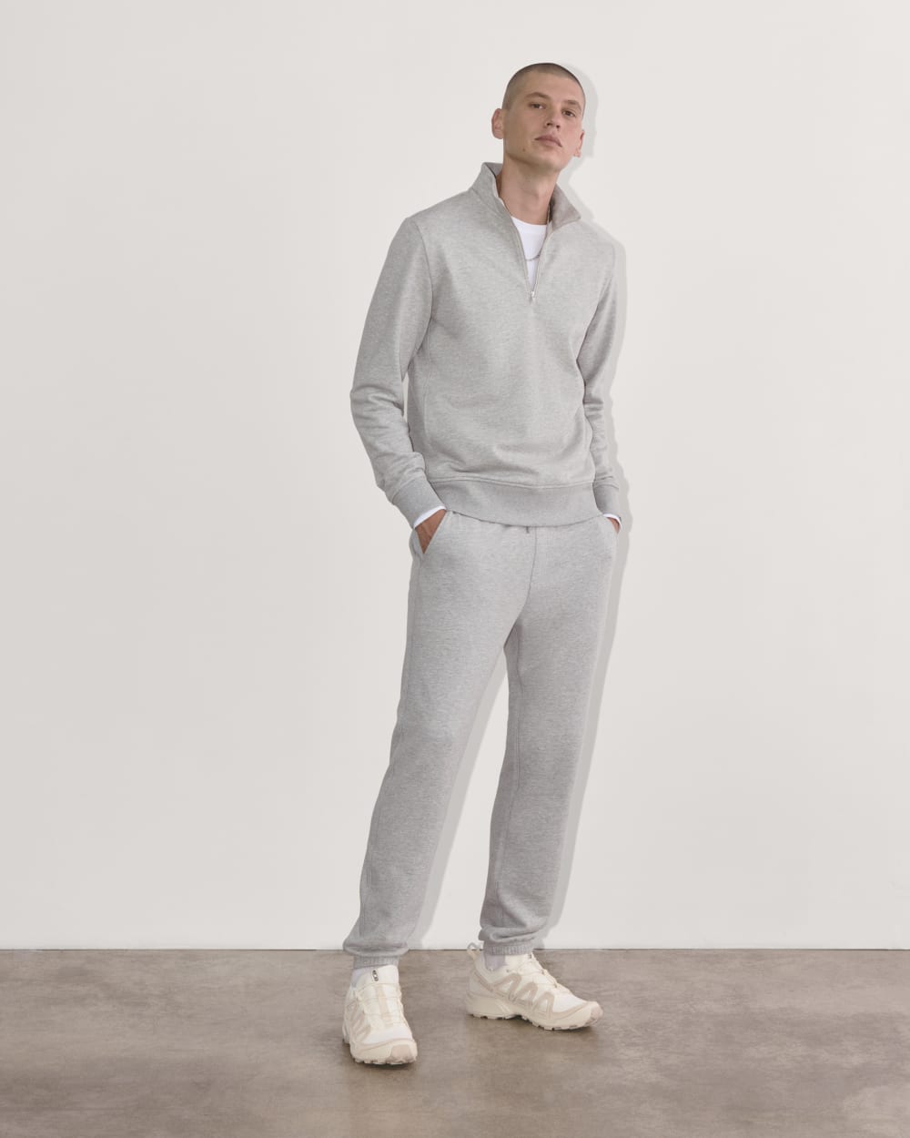 The Off-Duty Terry Quarter-Zip | Heathered Grey