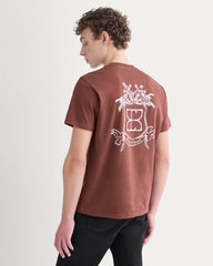 ESENSMOD x Peace and Quiet Crest Graphic Tee | Wine