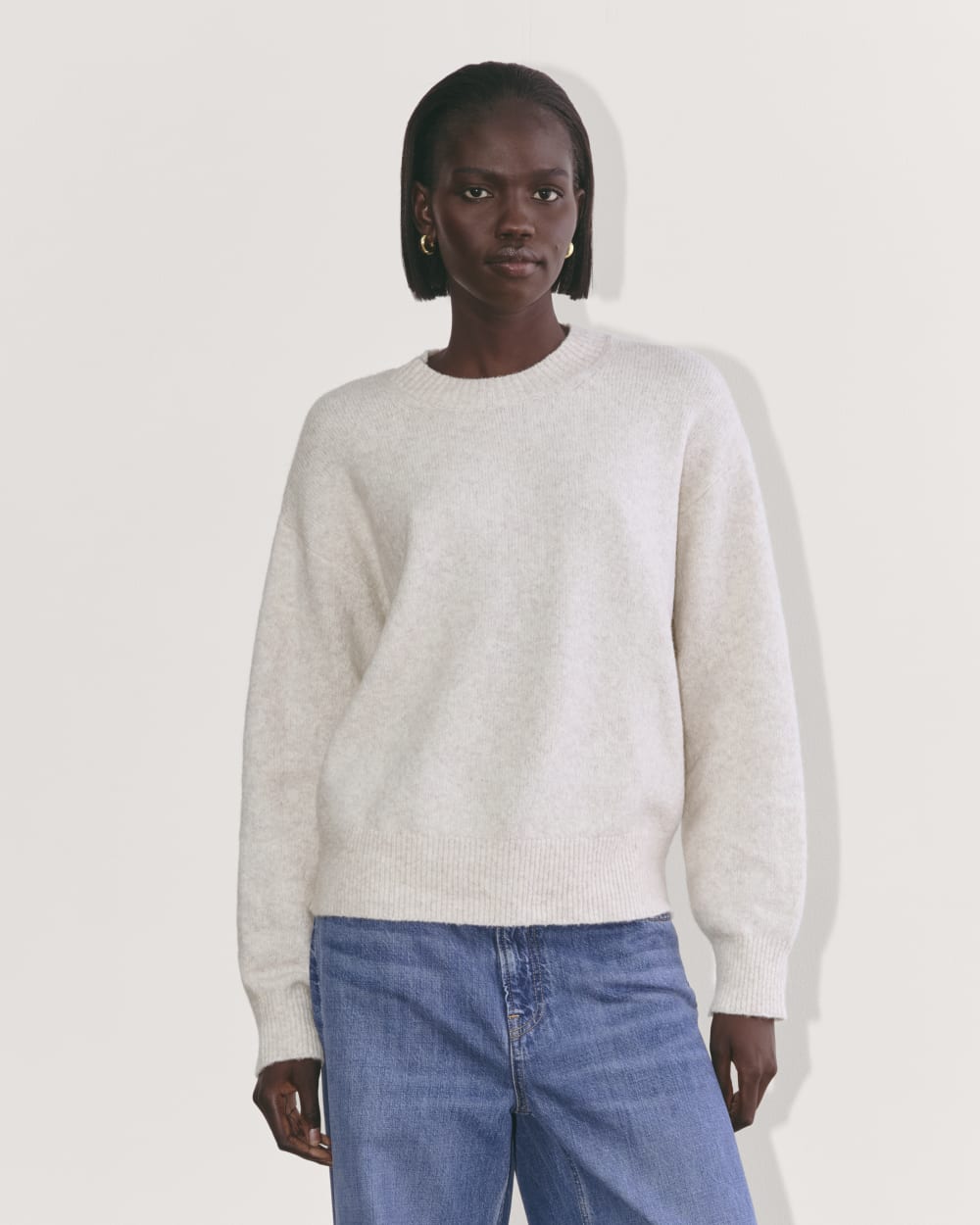 The Cocoon Crew in Plush Cotton | Heathered Oat