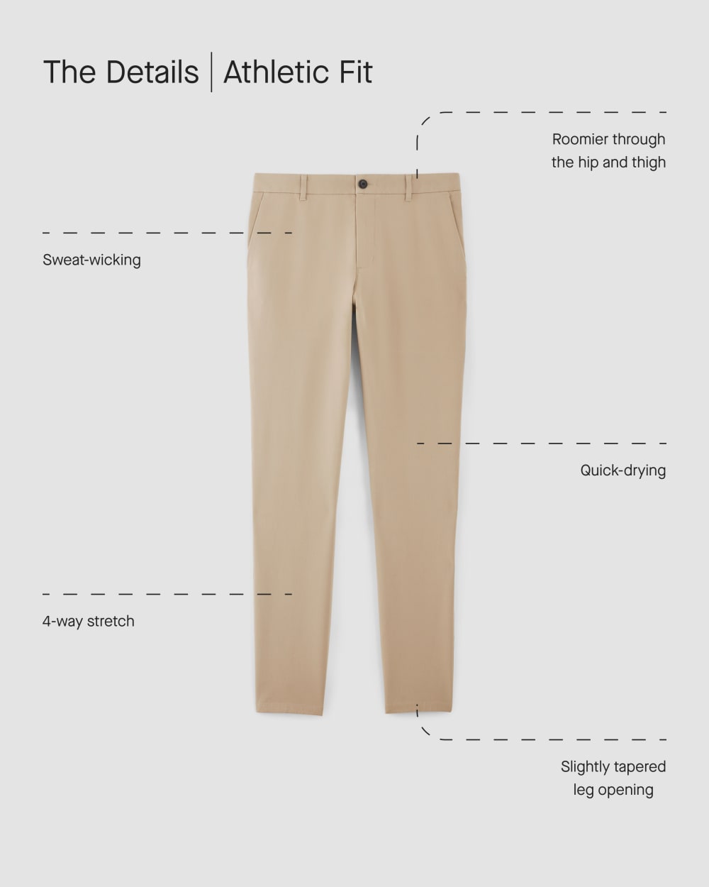 The Performance Chino | Uniform | Black | Athletic