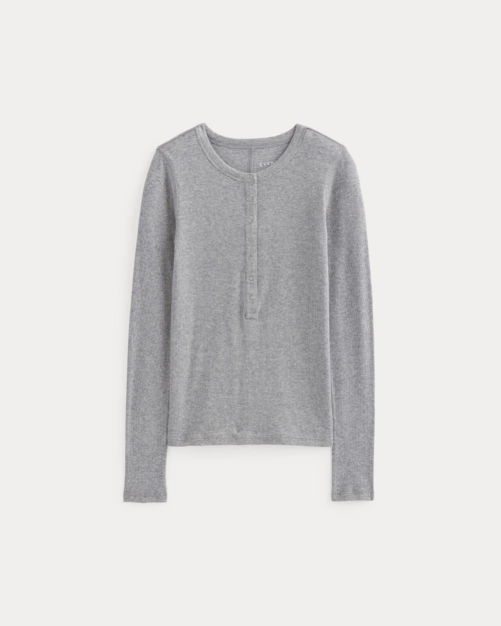 The Luxe Rib Henley | Heathered Grey