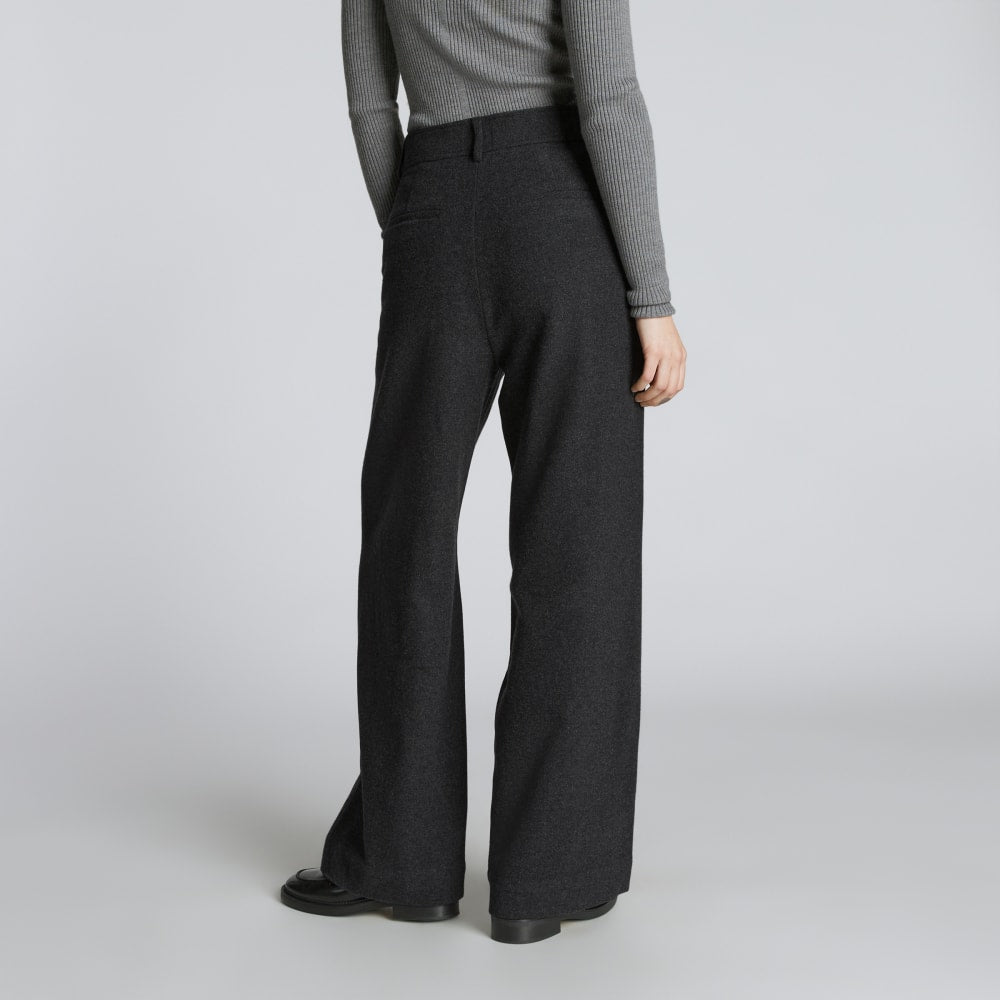 The ReWool庐 Way-High Drape Pant | Heathered Charcoal