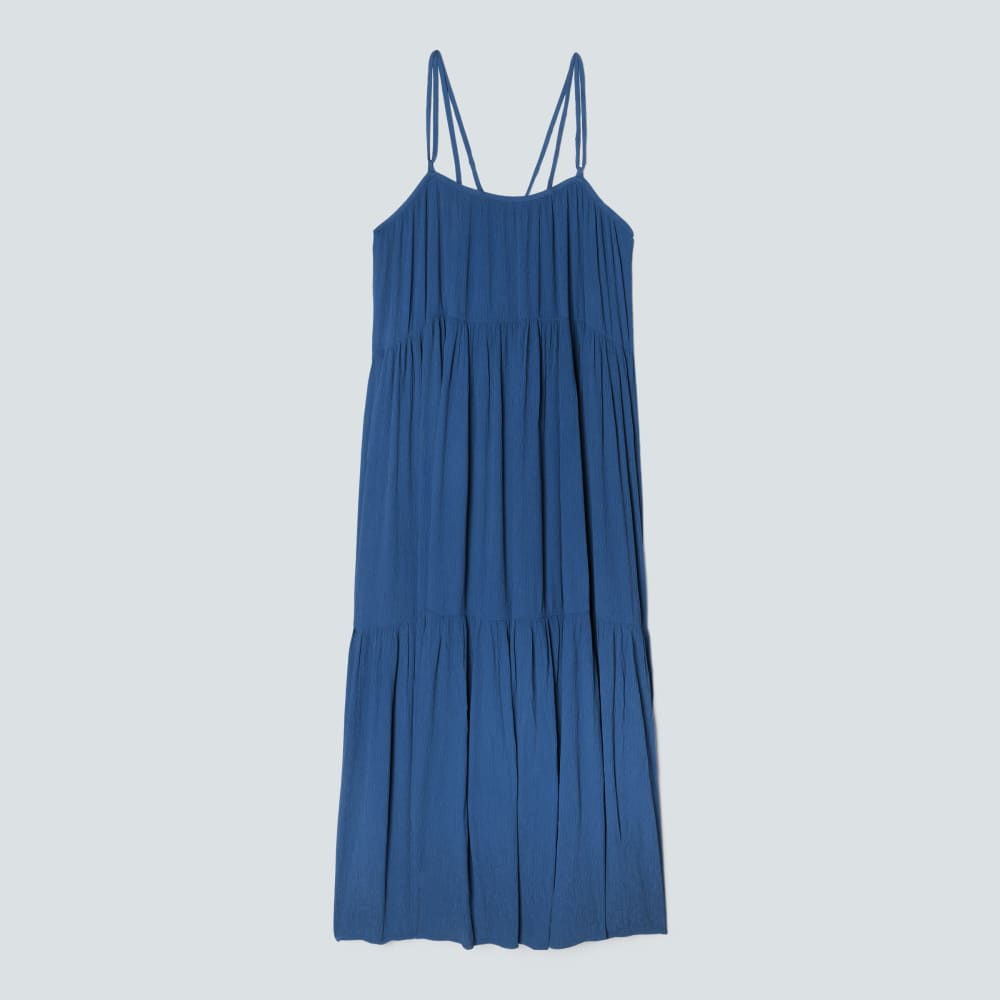The Naia鈩?Ripple Tiered Maxi Dress | Deep Blue