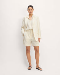 The Linen Way-High庐 Drape Short | Bone