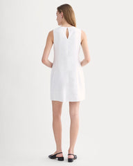 The Shift Dress in Stretch Linen | White