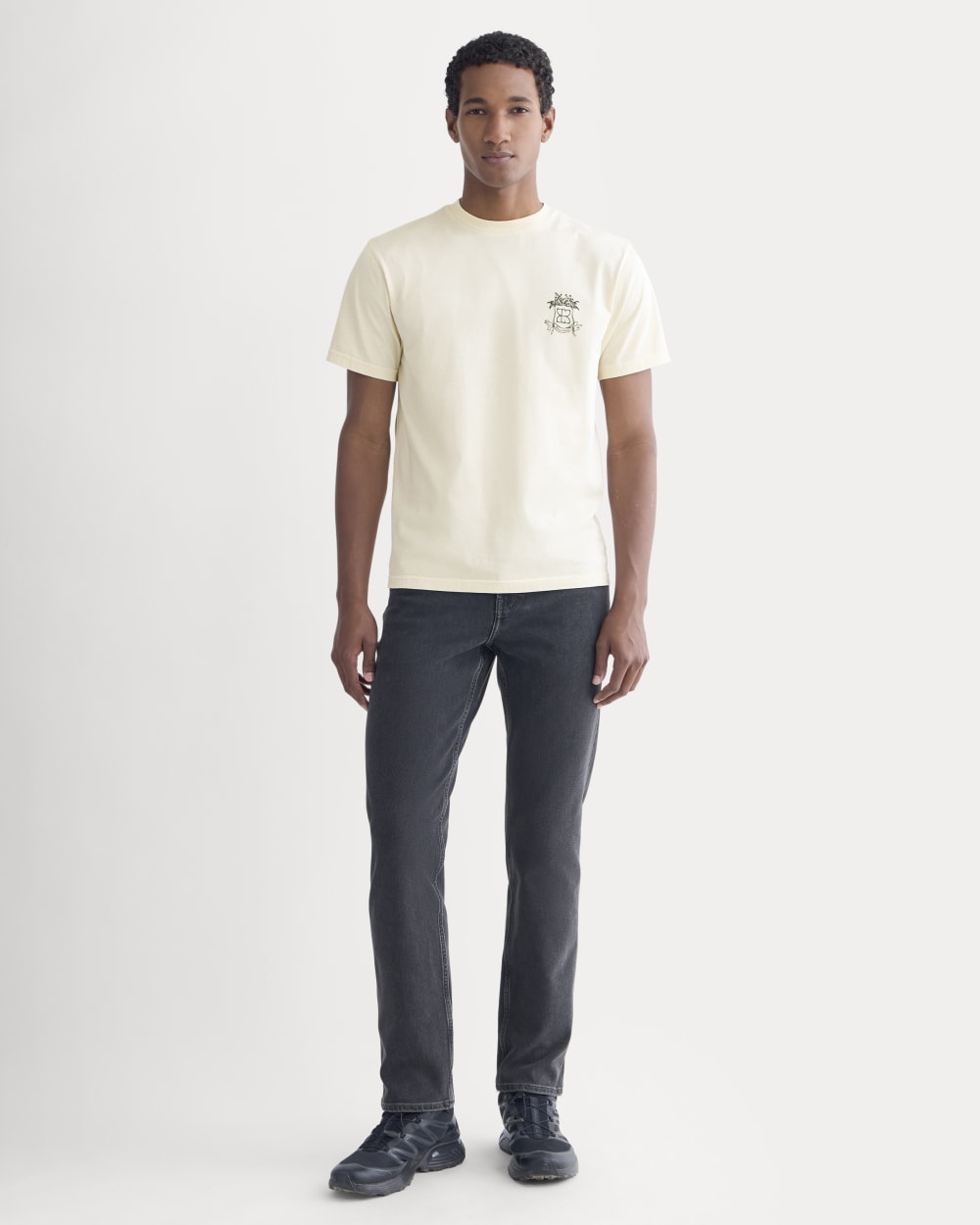 ESENSMOD x Peace and Quiet Crest Graphic Tee | Bone