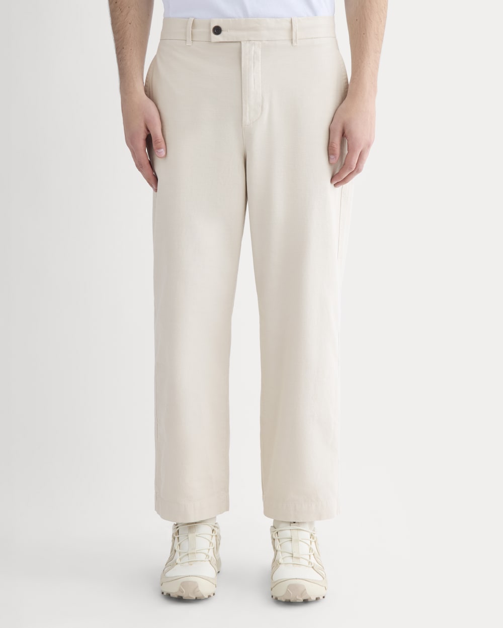 Cropped Slub Trouser | Peyote