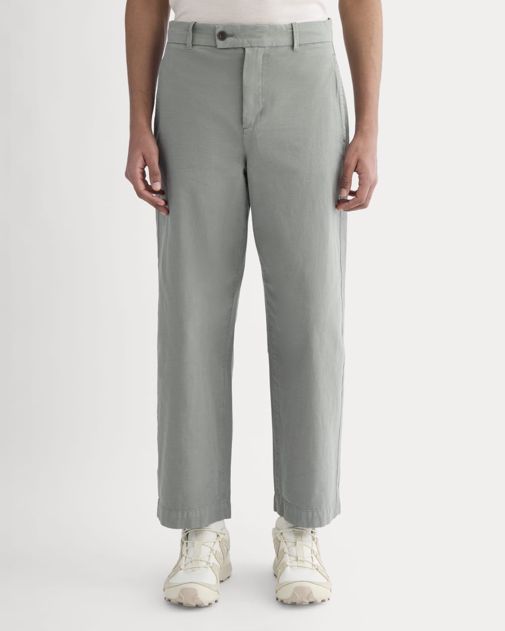 Cropped Slub Trouser | Agave Green