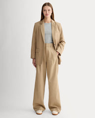 The Draper Pleated Pant in Buttersmooth | Ash Brown | 30" Inseam