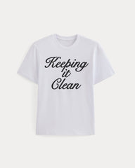 Script Logo Tee | White