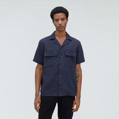The Resort Shirt in Linen | Deep Navy