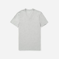 The Organic Cotton V-Neck Tee | Heathered Grey