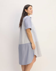 The ESENSMOD x Marques' Almeida Patchwork Daytripper Dress | Blue Stripe Patchwork