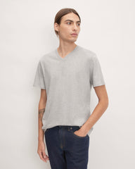 The Organic Cotton V-Neck Tee | Heathered Grey