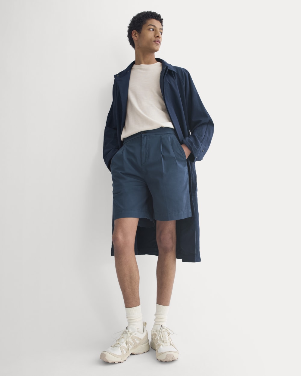 Pleated Easy Short | Midnight Navy