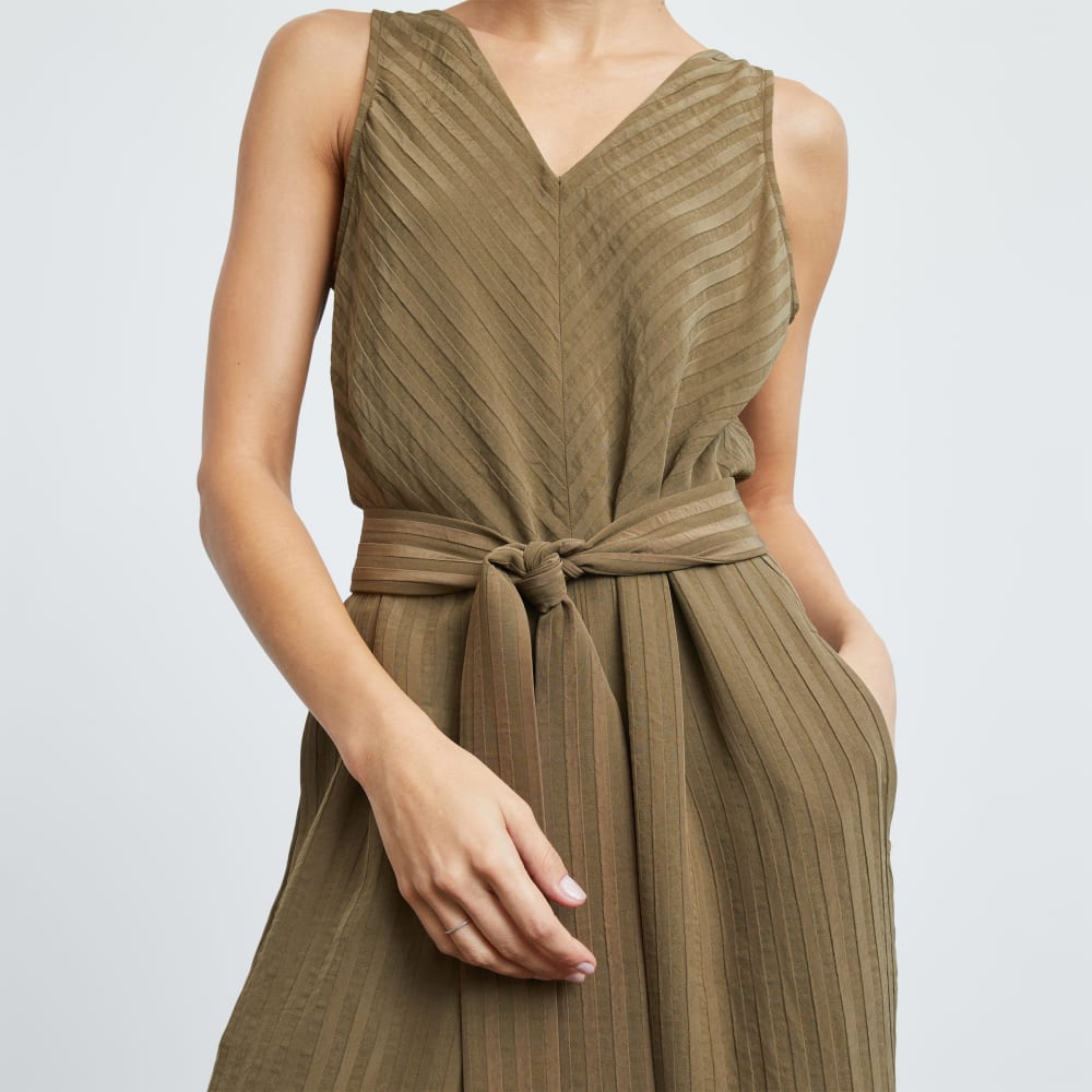 The City Stripe Draped Jumpsuit | Beech