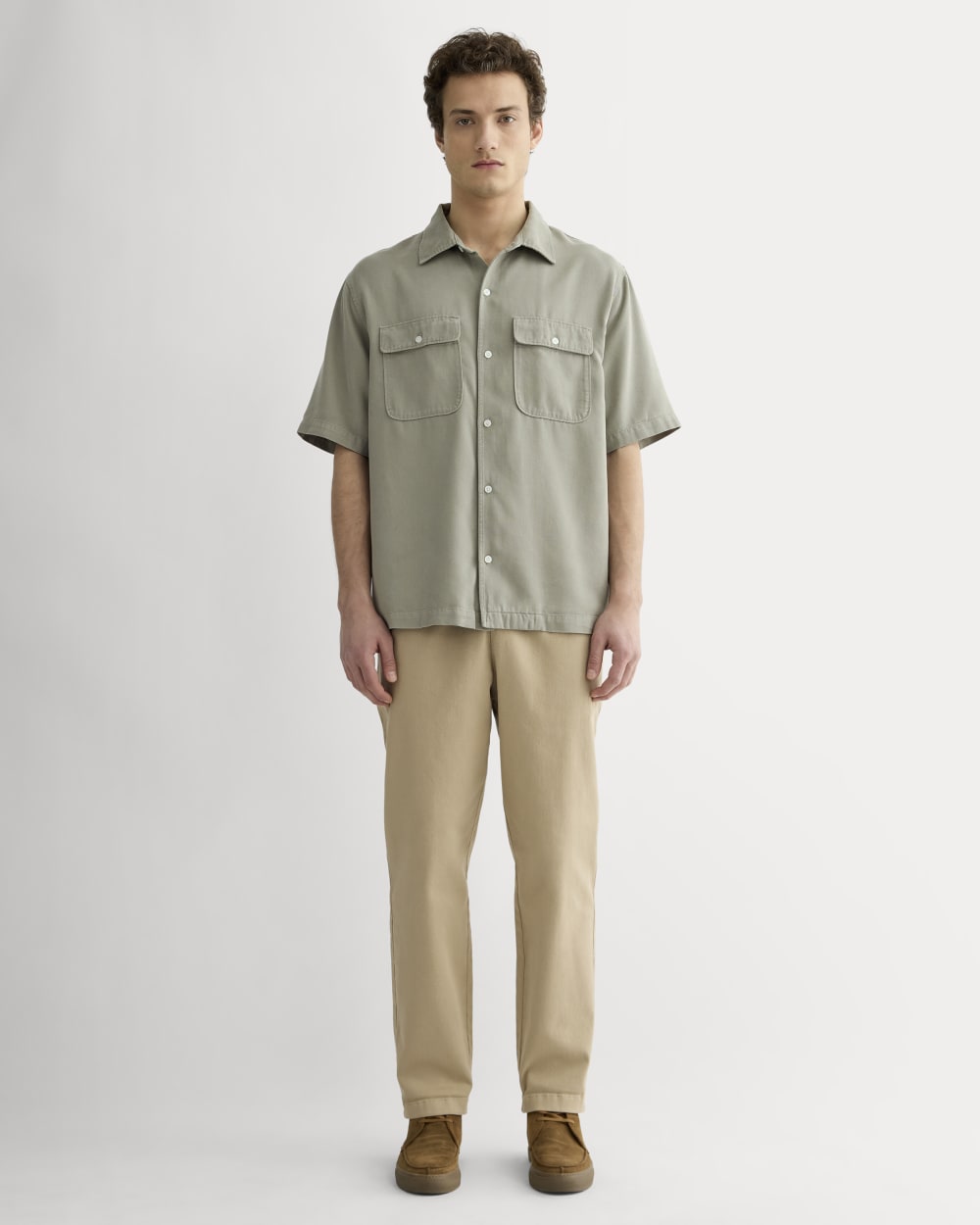 The Relaxed Utility Shirt in Buttersoft | Sage Green