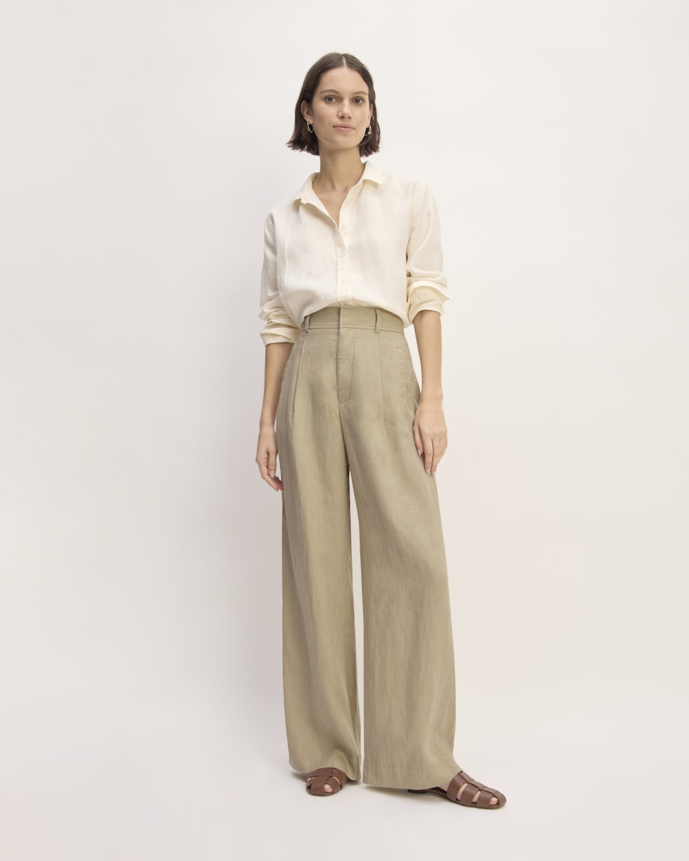 The Linen Way-High庐 Drape Pant | Trench Coat Khaki