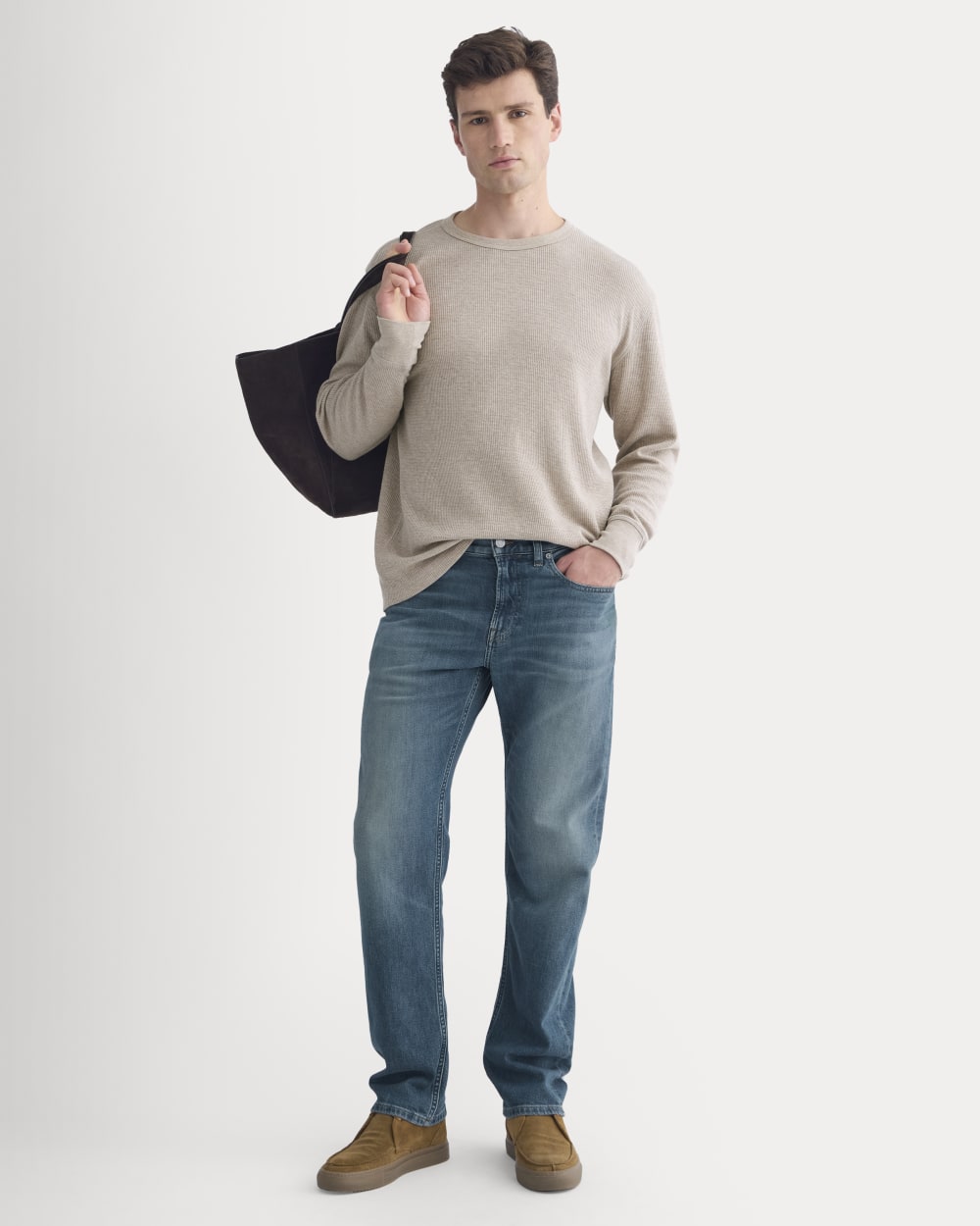 Thermal Crew in Cozy Waffle | Heathered Oatmeal