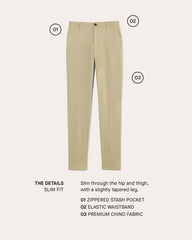 The Transit Chino | Trench Coat Khaki | Slim