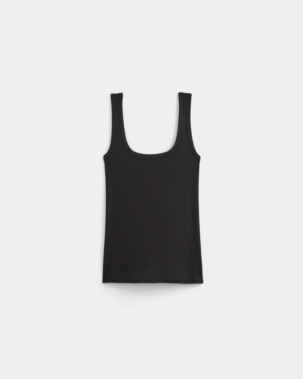 The Luxe Rib聽Square-Neck Tank | Black