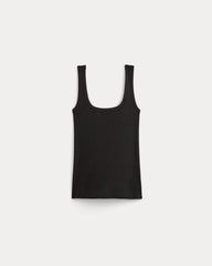 The Luxe Rib聽Square-Neck Tank | Black