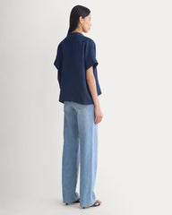 The Boxy Shirt in Linen | Navy