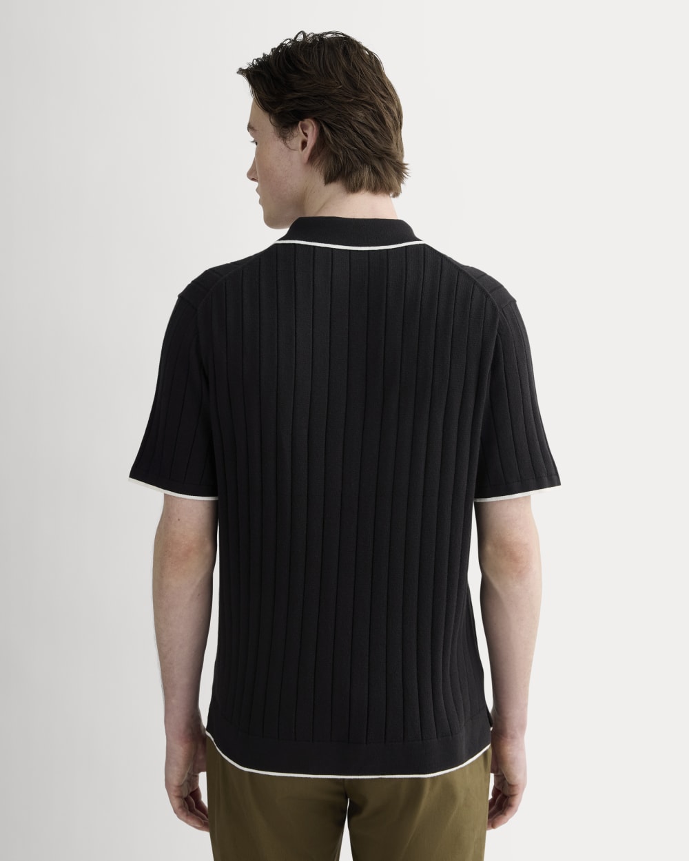 The No-Sweat Button-Down Polo | Black