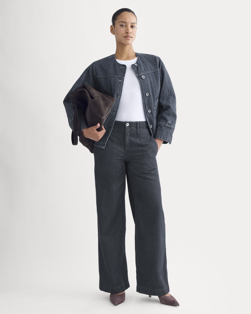 The Mid-Rise Trouser Jean | Tungsten Rinse
