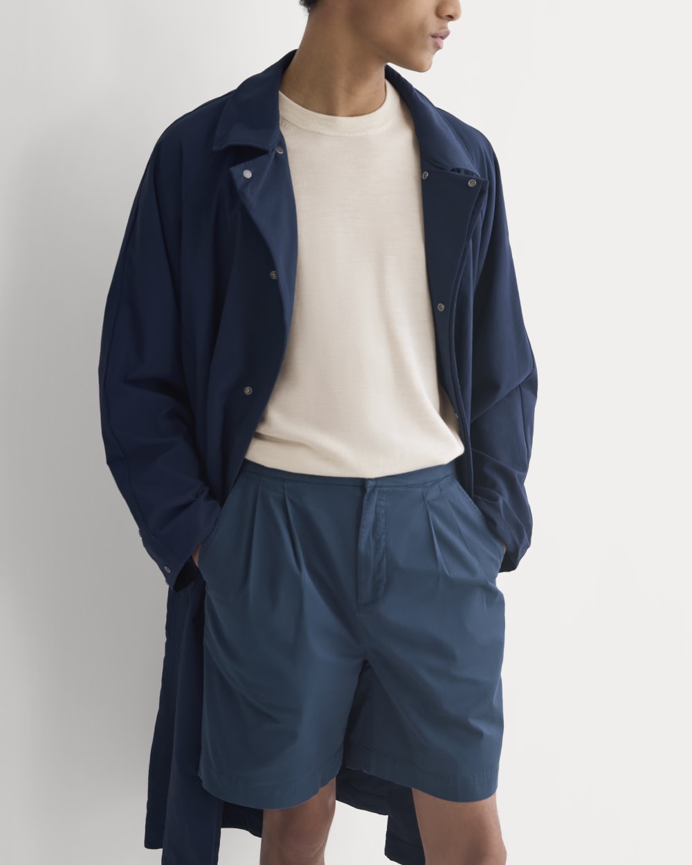 Pleated Easy Short | Midnight Navy