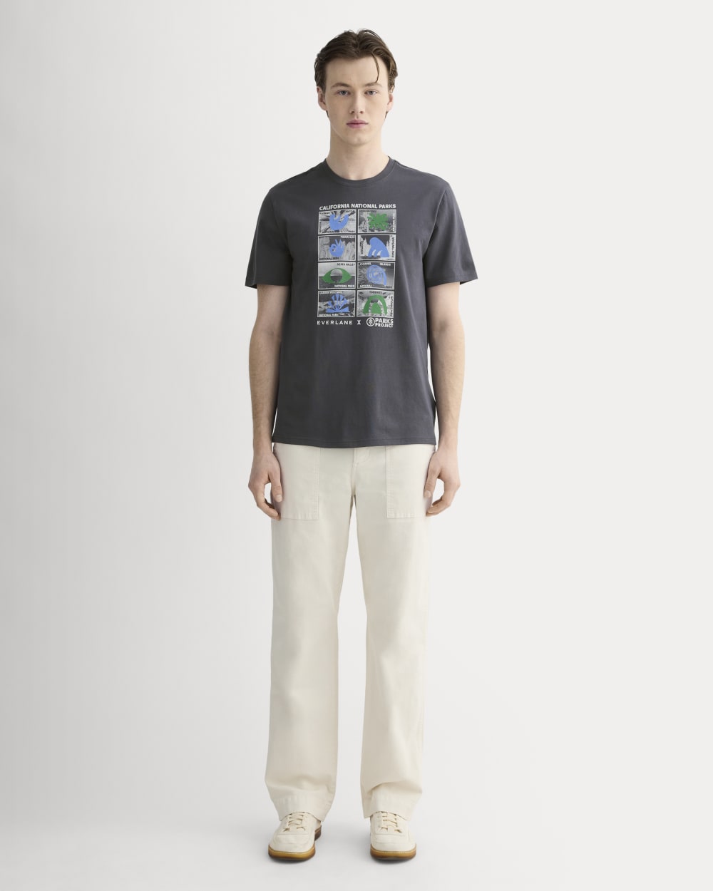 The ESENSMOD x Parks Project Essential Organic Crew | Forged Iron / Natural / Granada Sky Blue / Green