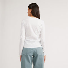 The Organic Cotton Long-Sleeve Crew | White